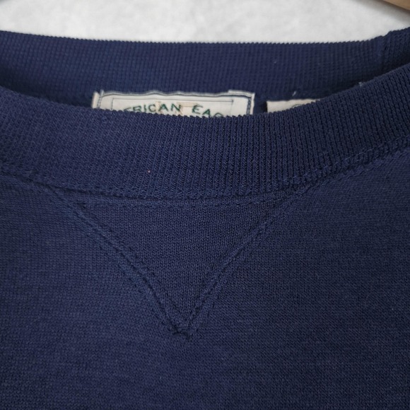 Vintage American Eagle Outfitters Sweatshirt Mens Large Navy Blue Moose 80s 90s - Picture 2 of 16